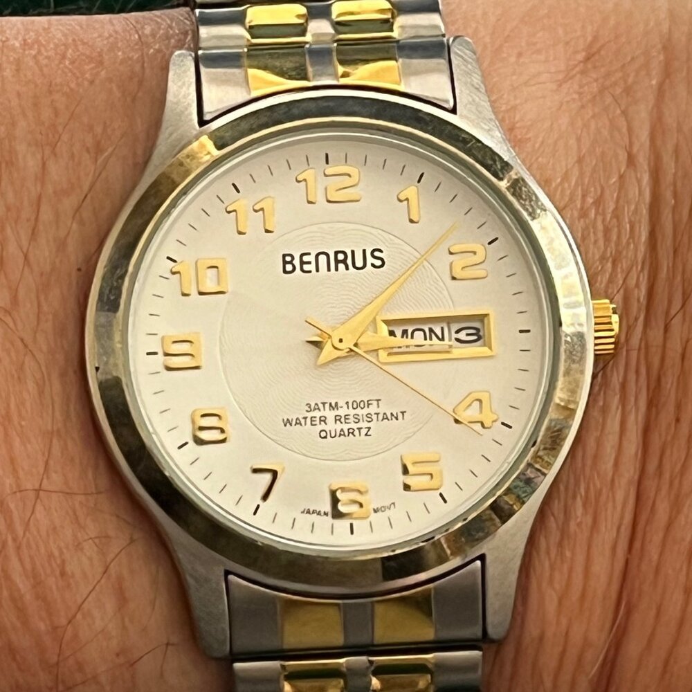 Vintage Benrus Day Date Two Tone Watch